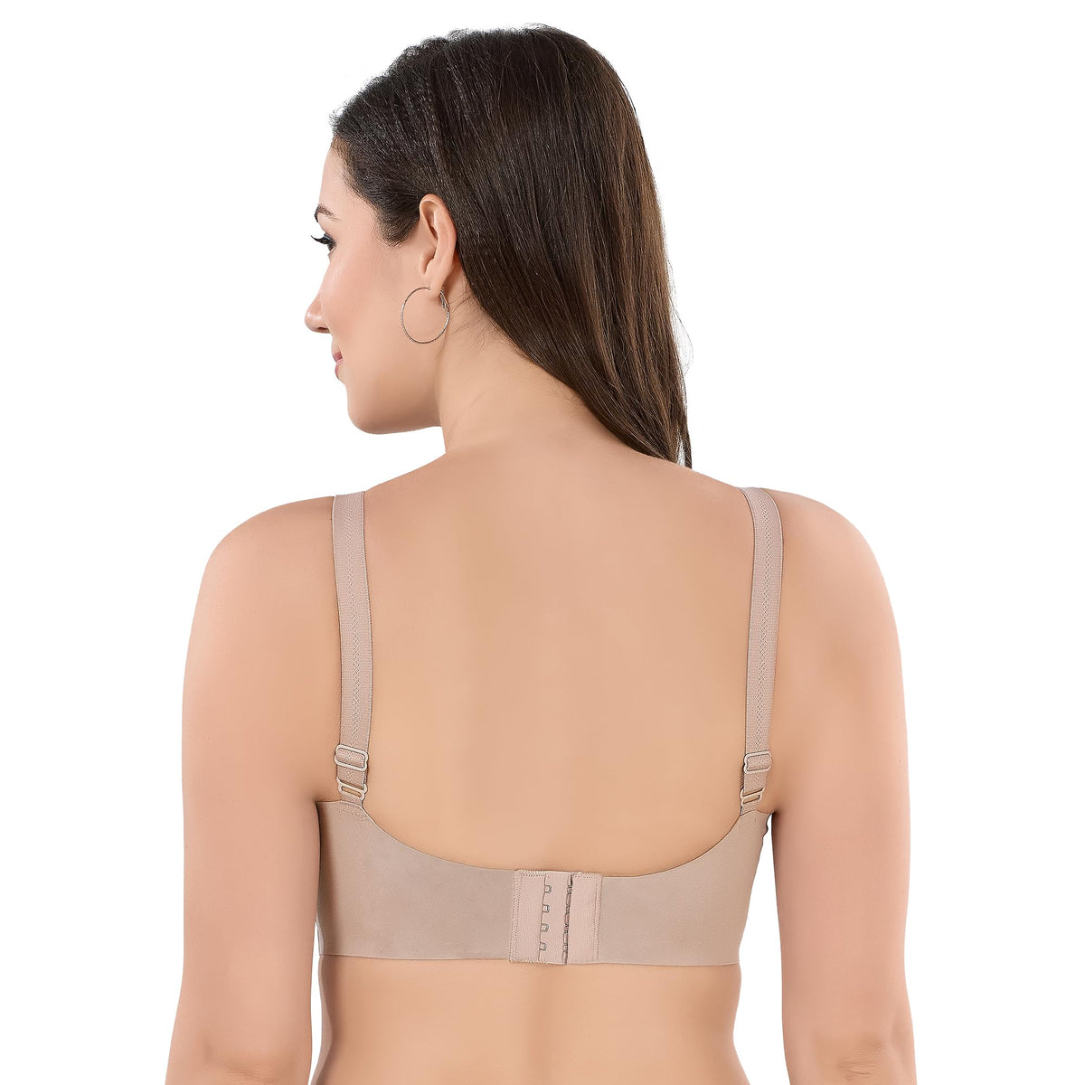 TRYLO Riza Invisia Women's Hosiery Fabric Non-Padded Non-Wired Double-Layered Molded Cups Seamless Full Coverage Bra