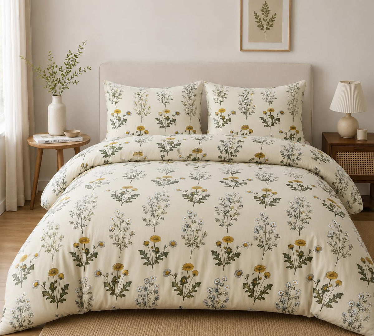 Castiqa Premium Cotton King Size Quilt Cover/Duvet Cover/Rajai Cover/Blanket Cover with Zipper Closure (Single 60x90, Cream, 200)