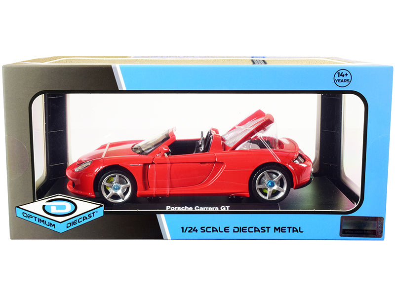 Porsche Carrera GT Convertible Red 1/24 Diecast Model Car by Optimum Diecast