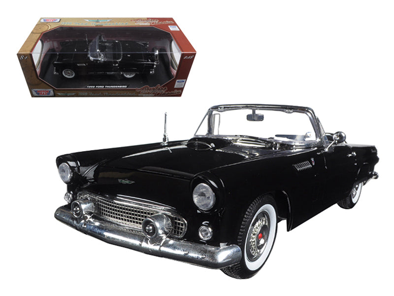 1956 Ford Thunderbird Black Timeless Classics 1/18 Diecast Model Car by Motormax