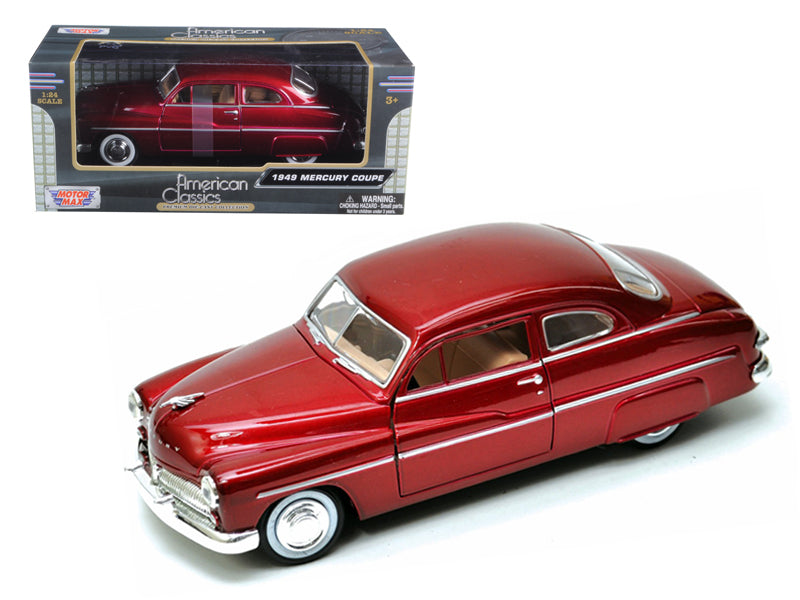 1949 Mercury Red 1/24 Diecast Model Car by Motormax