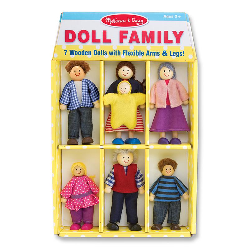 WOODEN FAMILY DOLL SET