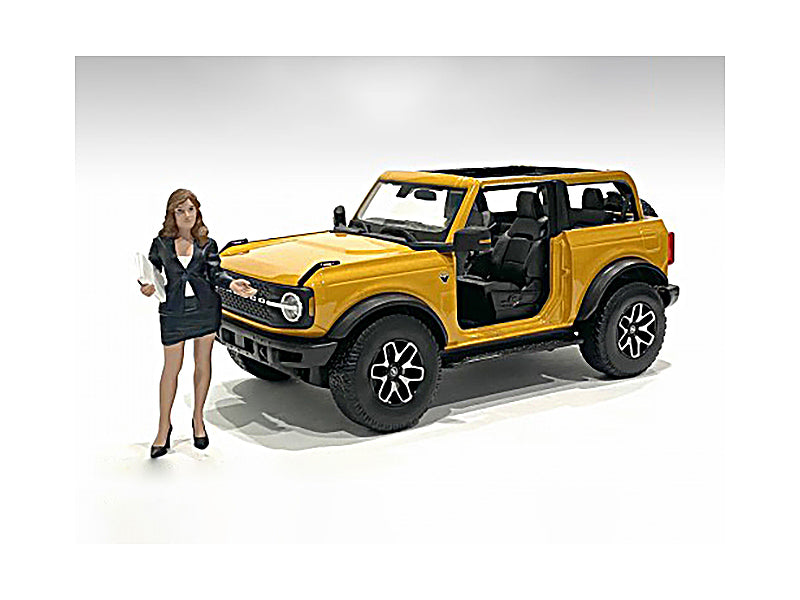 The Dealership Female Salesperson Figurine for 1/18 Scale Models by American Diorama