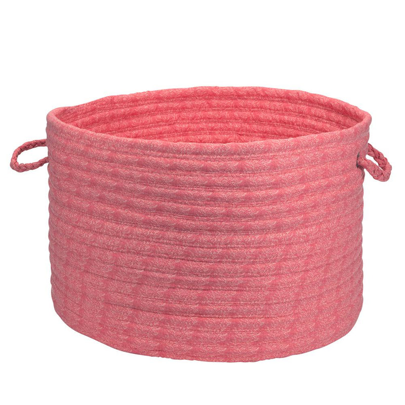 Solid Fabric Basket - Coral 14"x10"