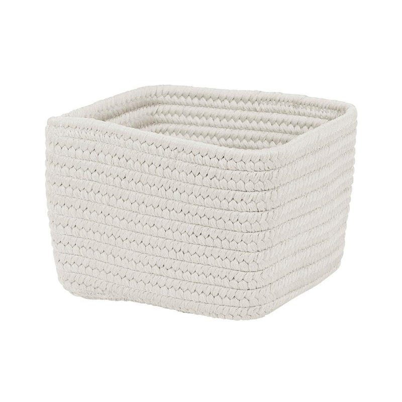 Braided Craft Basket - Powder White 10"x10"x6"