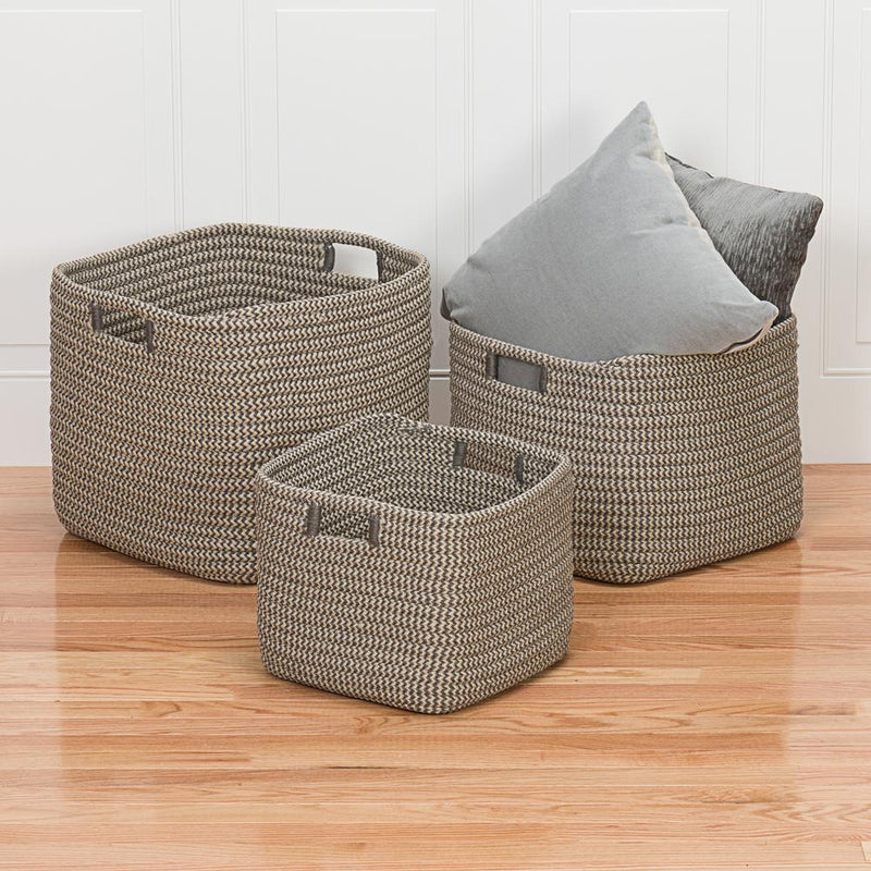 Carter Basket - Grey 14"x14"x12"