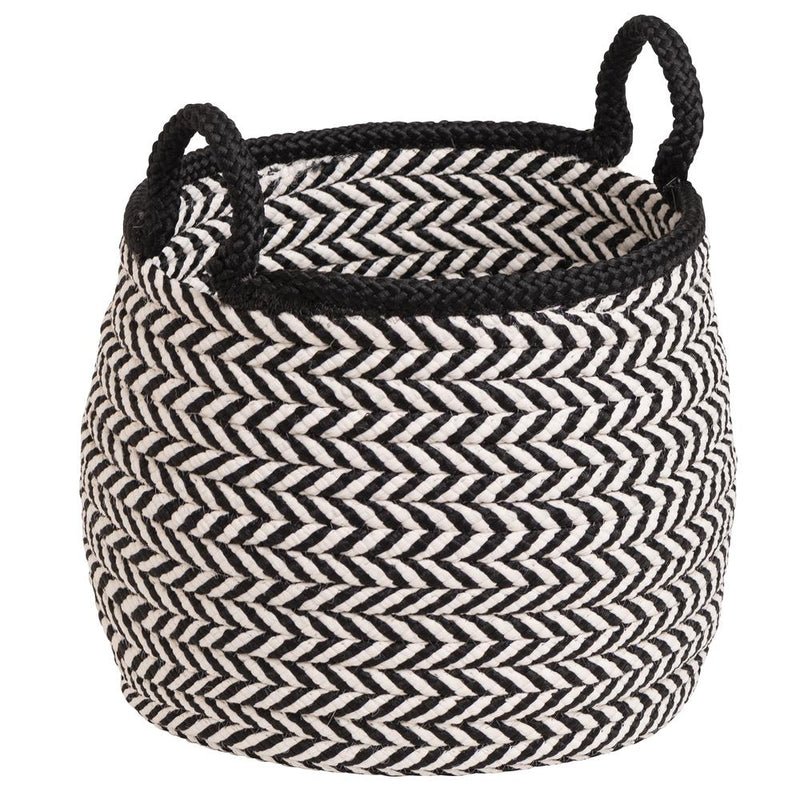 Prevé Basket - White & Black 15"x15"x15"