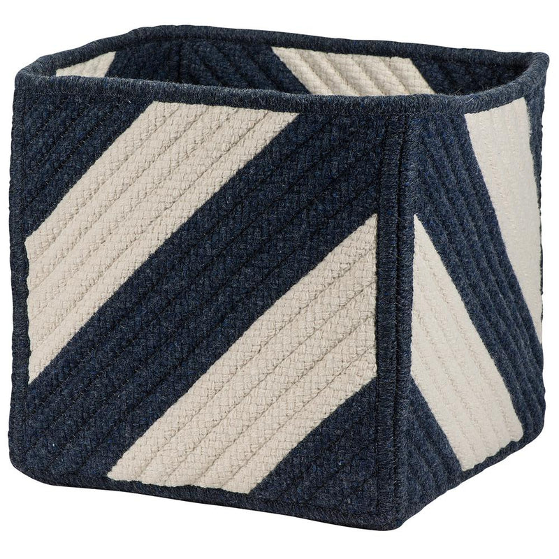 Geo-Band Basket - Navy 10"x10"