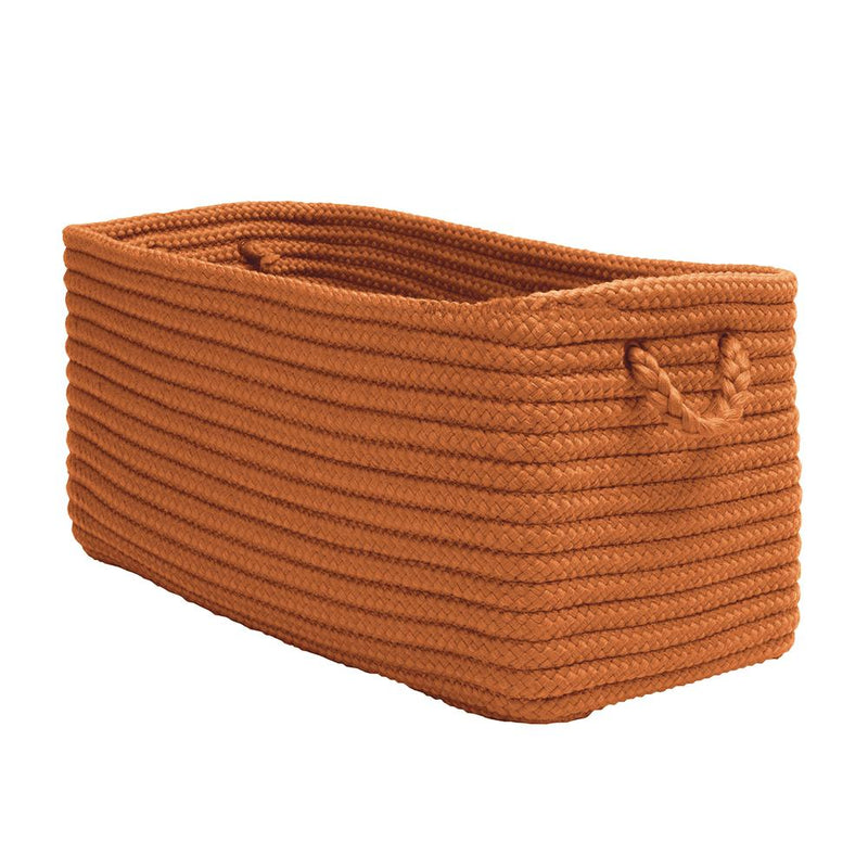 Modern Farmhouse Home Basket - Pumpkin 16"x8"x10"