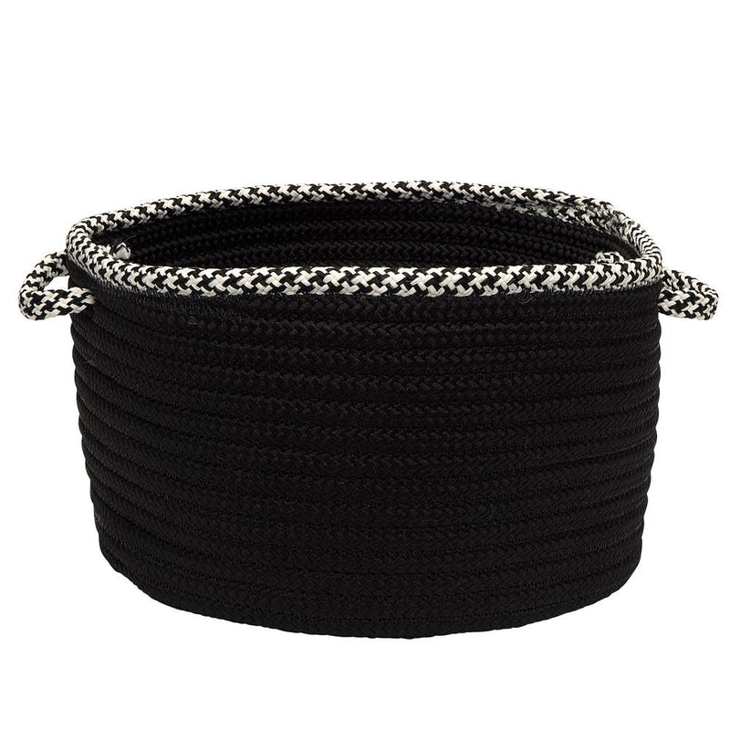 Houndstooth Bright Edge - Black 18"x12" Basket