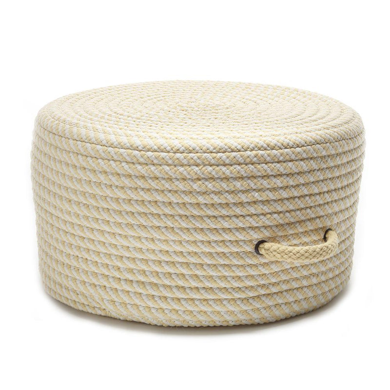 Bright Twist Pouf Banana/White 20"x20"x11"