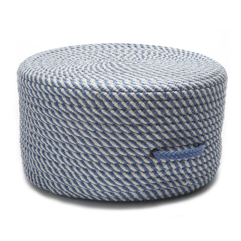 Bright Twist Pouf Blue Ice/White 20"x20"x11"