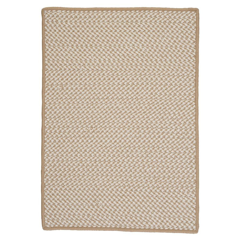 Outdoor Houndstooth Tweed - Cuban Sand 4'x6'