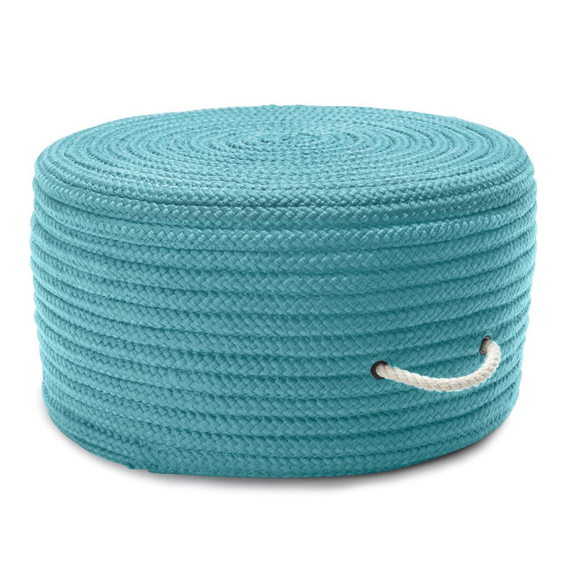 Simply Home Solid Pouf Turquoise 20"x20"x11"