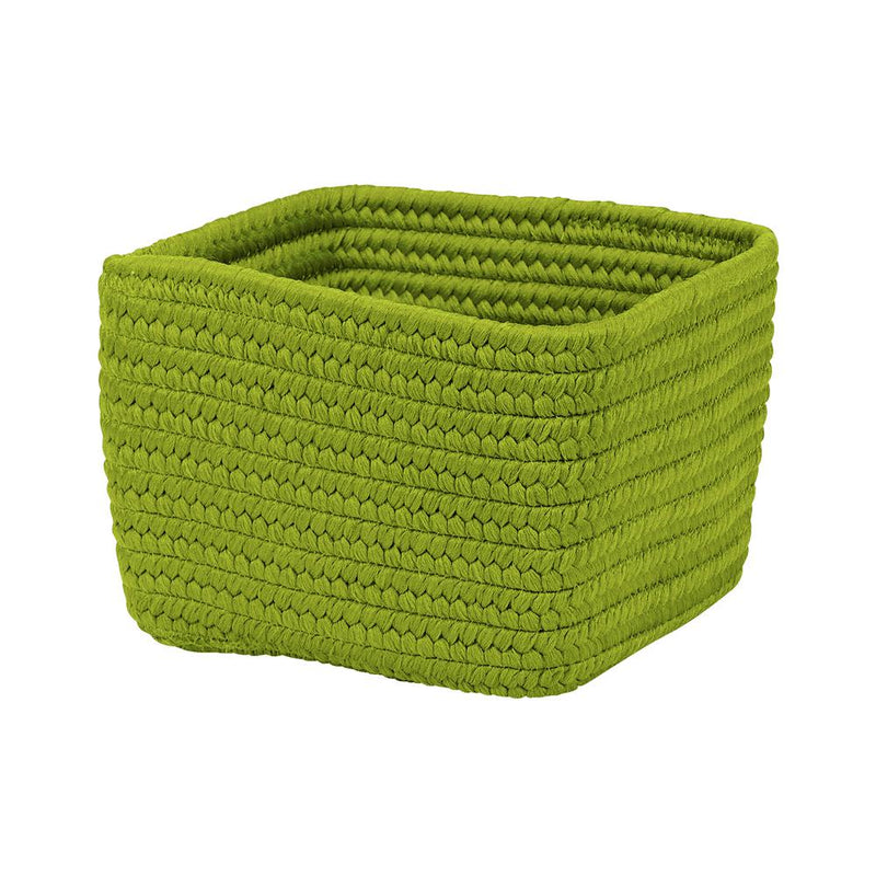 Braided Craft Basket - Bright Green 12"x12"x8"