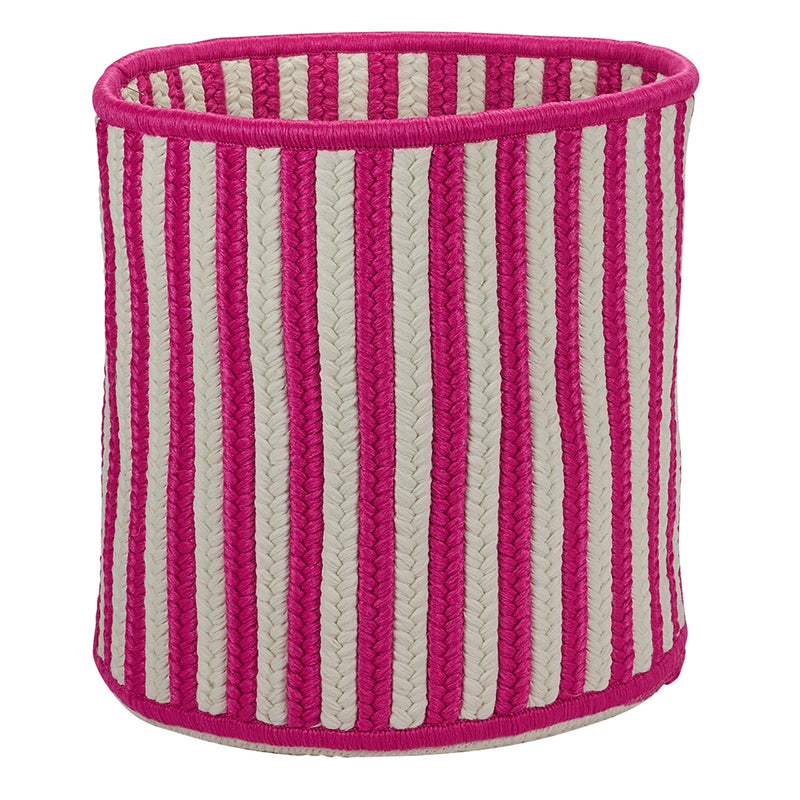 Baja Stripe Basket - Magenta 14"x14"x12" Storage Basket