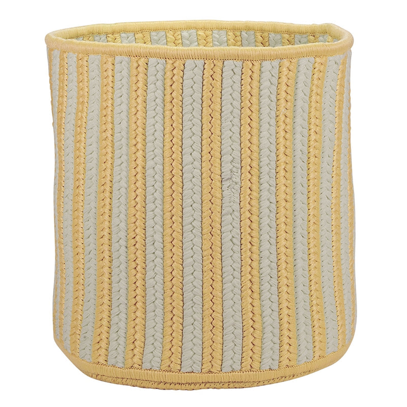 Baja Stripe Basket - Yellow 14 x14 x12  Storage Basket