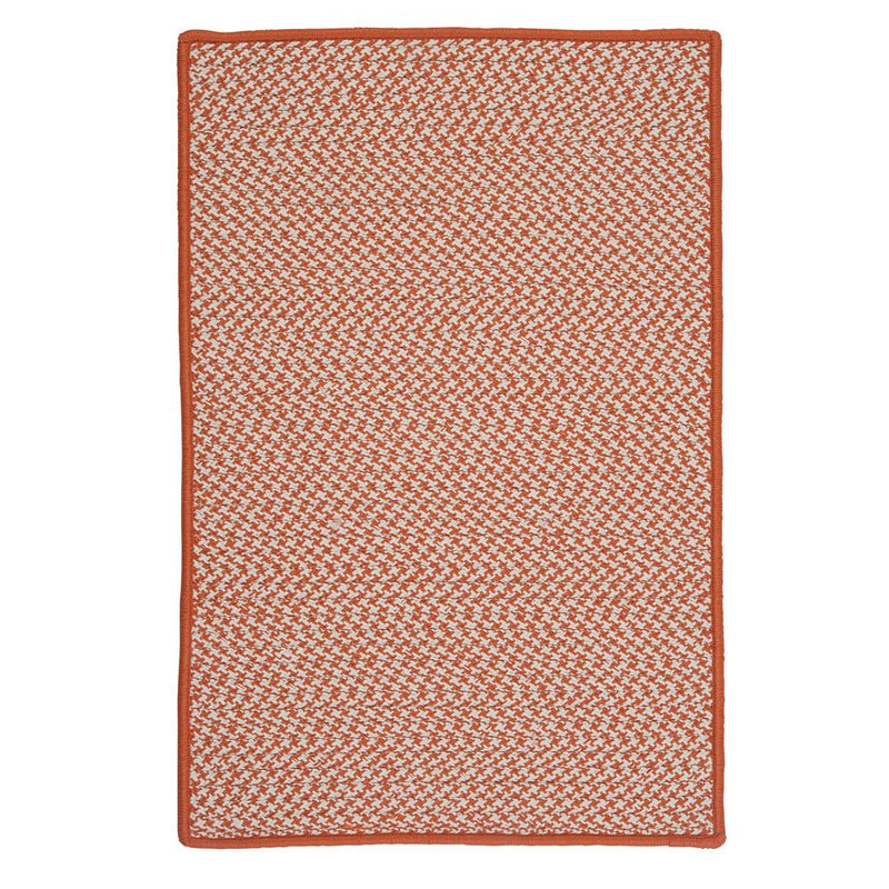 Outdoor Houndstooth Tweed - Orange 2'x3'