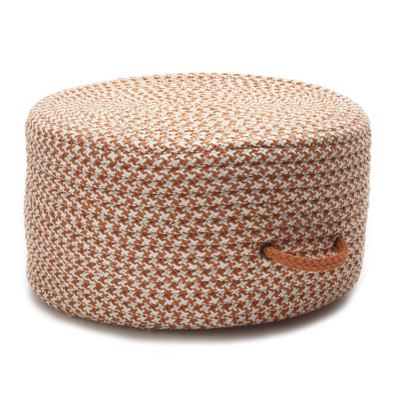 Houndstooth Pouf Orange 20"x20"x11"