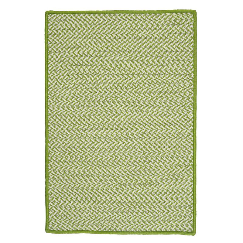 Outdoor Houndstooth Tweed - Lime 8' square