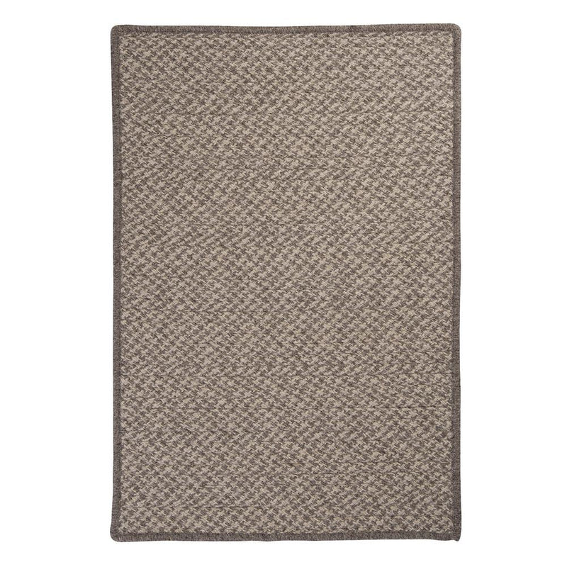 Natural Wool Houndstooth - Latte 5'x8'