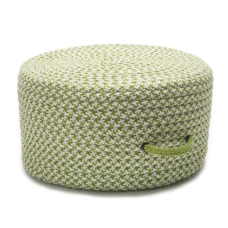 Houndstooth Pouf Lime 20"x20"x11"