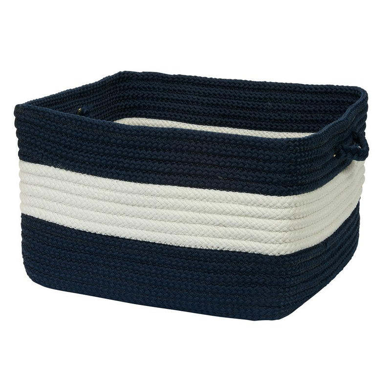 Rope Walk - Navy 18"x12" Utility Basket