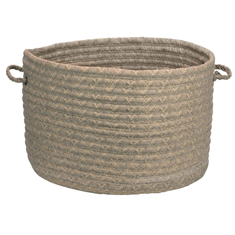 Solid Fabric Basket - Bark 14"x10"