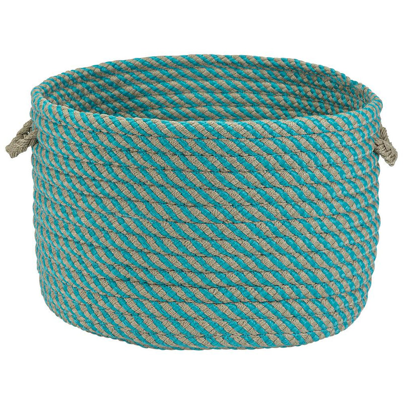 Cabana Basket - Teal 13"x13"x9" Storage Basket