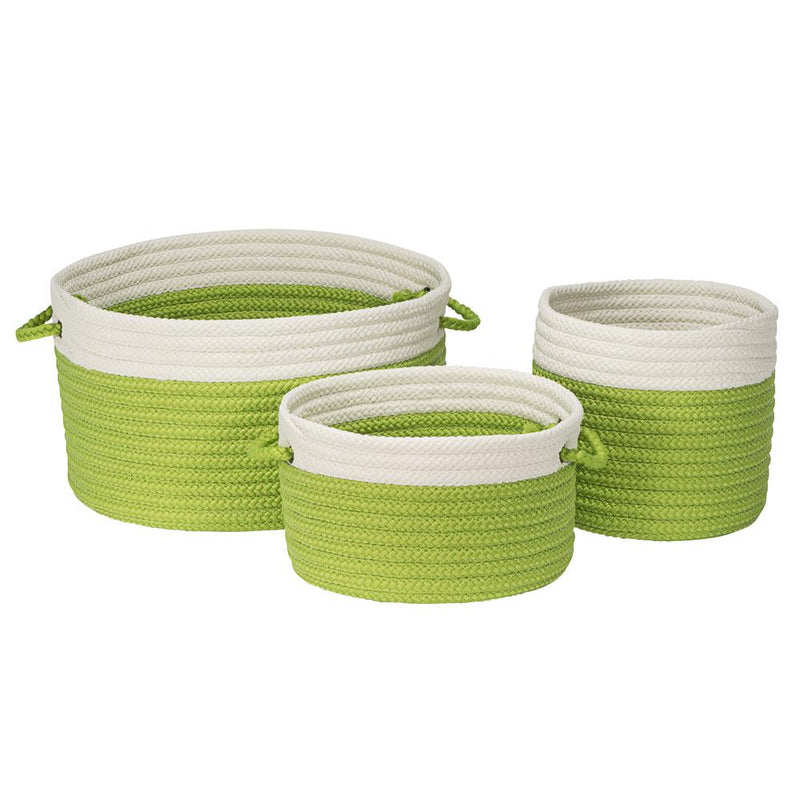 Poolboy 3-Piece Indoor Outdoor Basket Set - Green