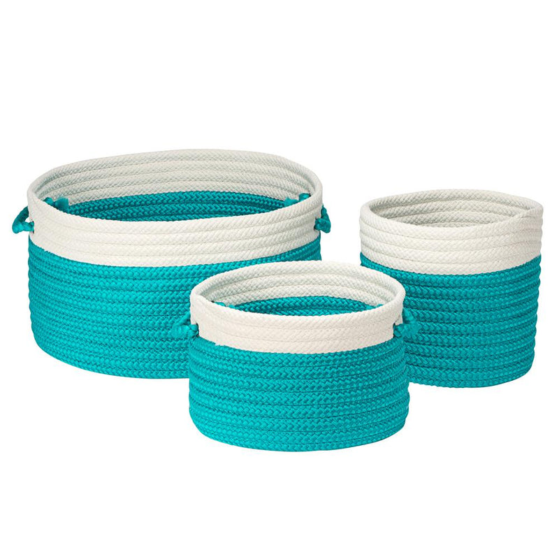 Poolboy 3-Piece Indoor Outdoor Basket Set - Teal