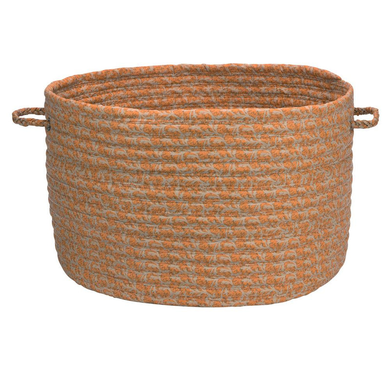 Solid Fabric Basket - Rust 14"x10"