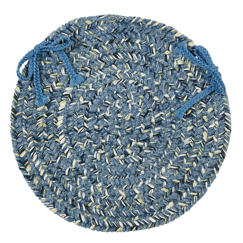 West Bay- Blue Tweed Chair Pad (set 4)