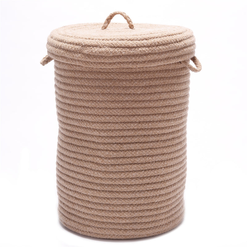 Wool Blend Evergold hamper w/ lid