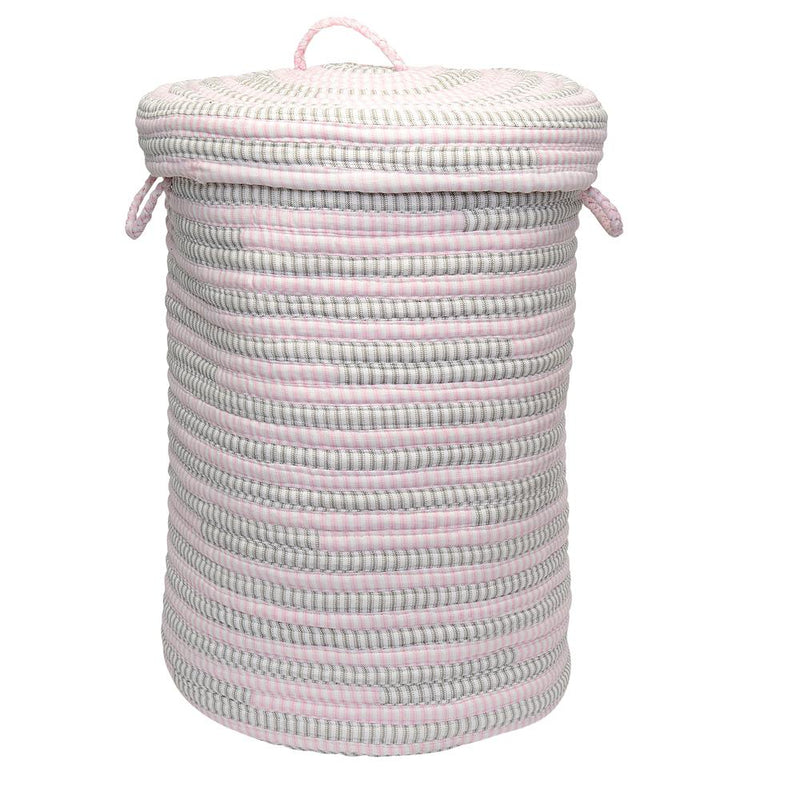 Bella Nursery Hamper - Pink Grey 16 x16 x20