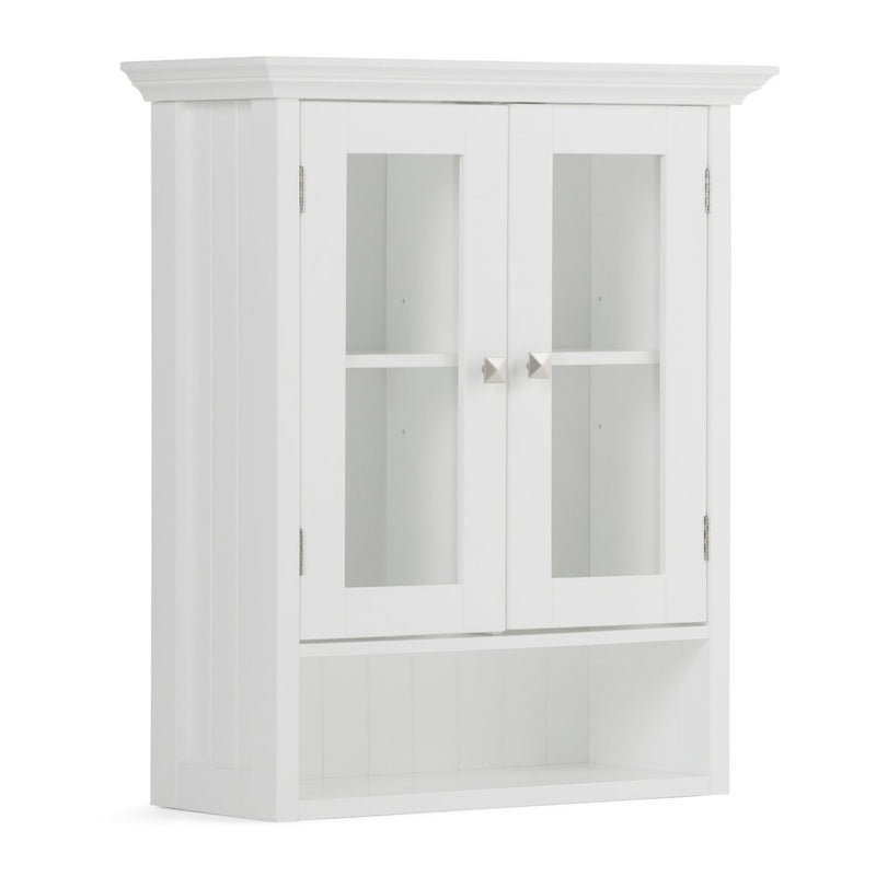 Acadian Double Door Wall Cabinet In Pure White