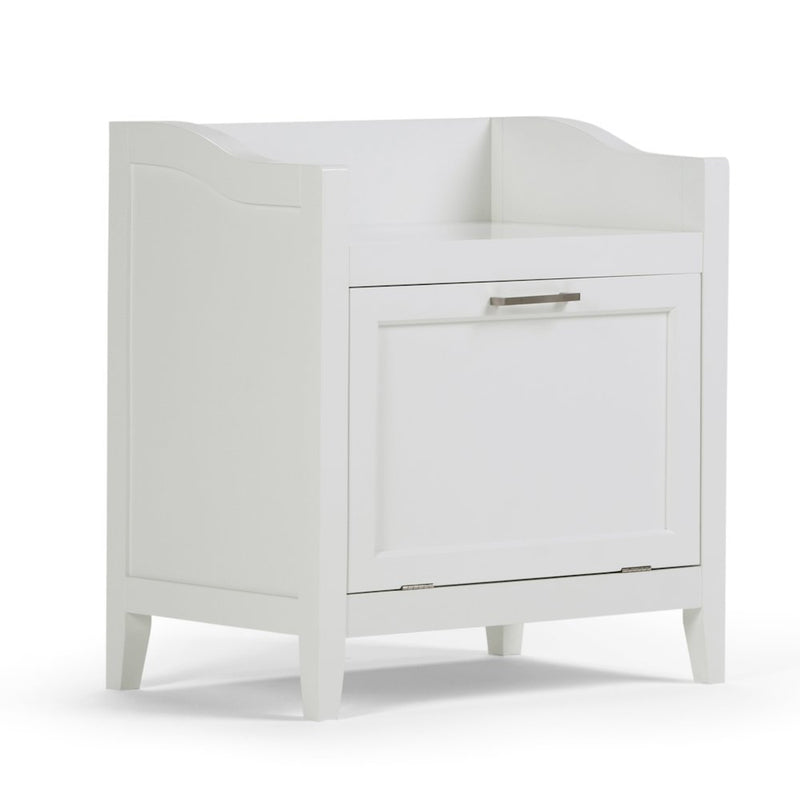 Avington Storage Hamper Bench In Pure White