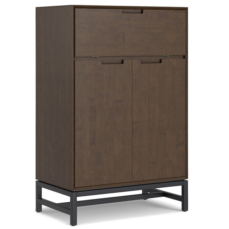 Banting SOLID HARDWOOD Bar Cabinet in Walnut Brown