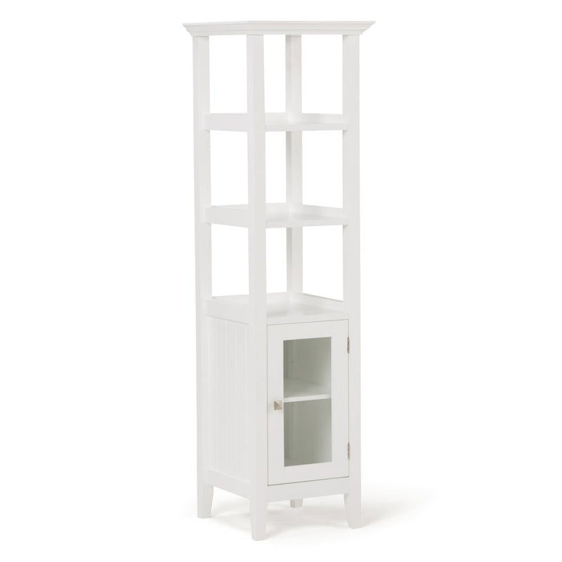 Acadian Bath Storage Tower in Pure White