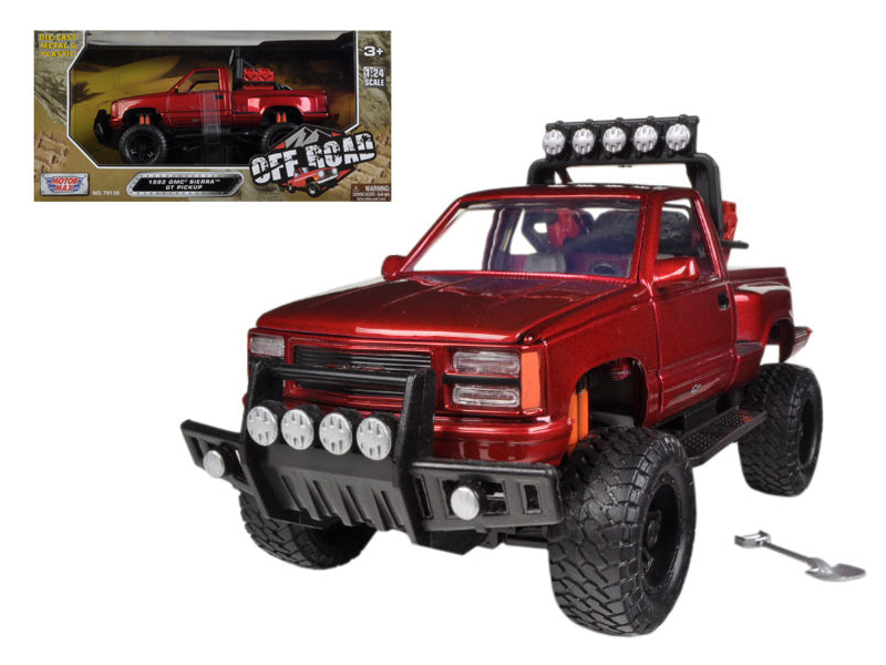 1992 GMC Sierra GT Pickup Truck Off Road Red 1/24 Diecast Model by Motormax