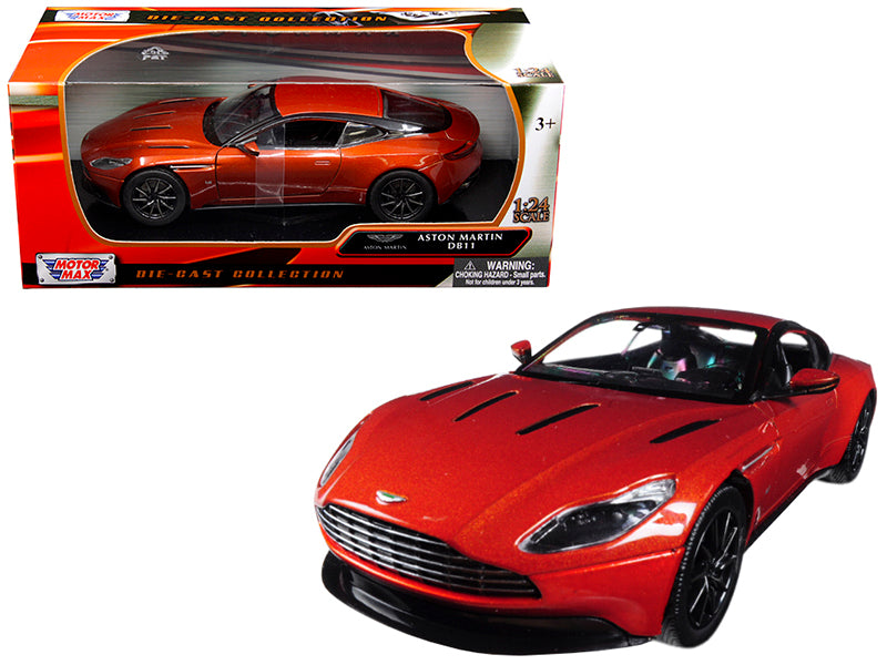 Aston Martin DB11 Copper Orange 1/24 Diecast Model Car by Motormax