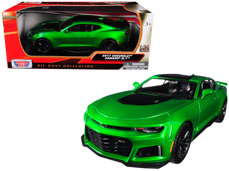 2017 Chevrolet Camaro ZL1 Metallic Green 1/24 Diecast Car Model by Motormax