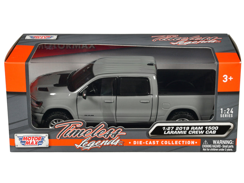 2019 RAM 1500 Laramie Crew Cab Pickup Truck Gray "Timeless Legends" Series 1/27 Diecast Model Car by Motormax