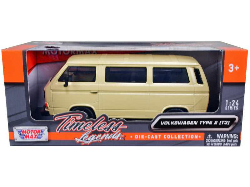 Volkswagen Type 2 (T3) Van Beige Timeless Legends Series 1/24 Diecast Model Car by Motormax