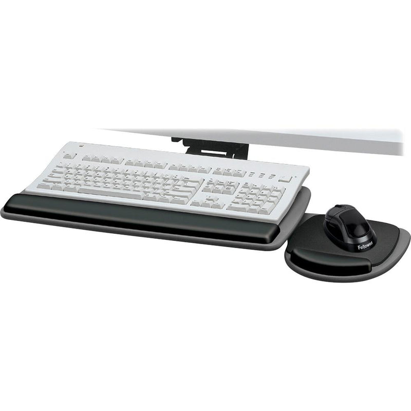 Standard Keyboard Tray - 4.5  Height x 30.5  Width x 20  Depth - Graphite, Black - Wood - 1