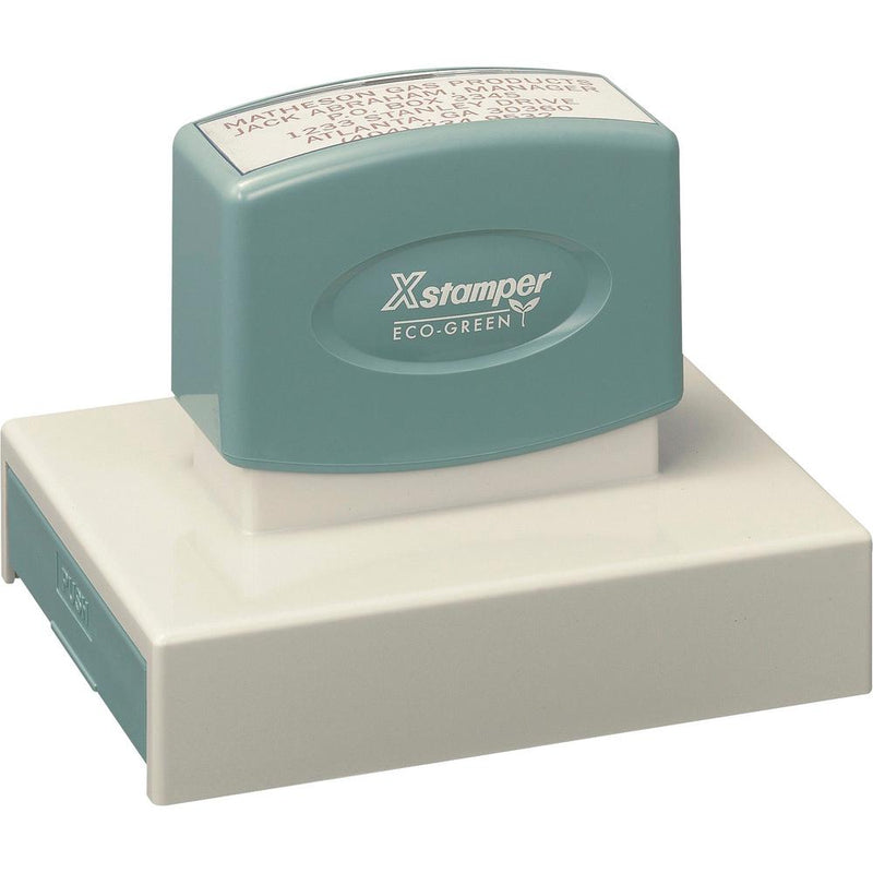 Xstamper Xtra Large Message Stamp - Custom Message Stamp - 2.56  Impression Width x 3.94  Impression Length - 50000 Impression(s) - Recycled - 1 Each