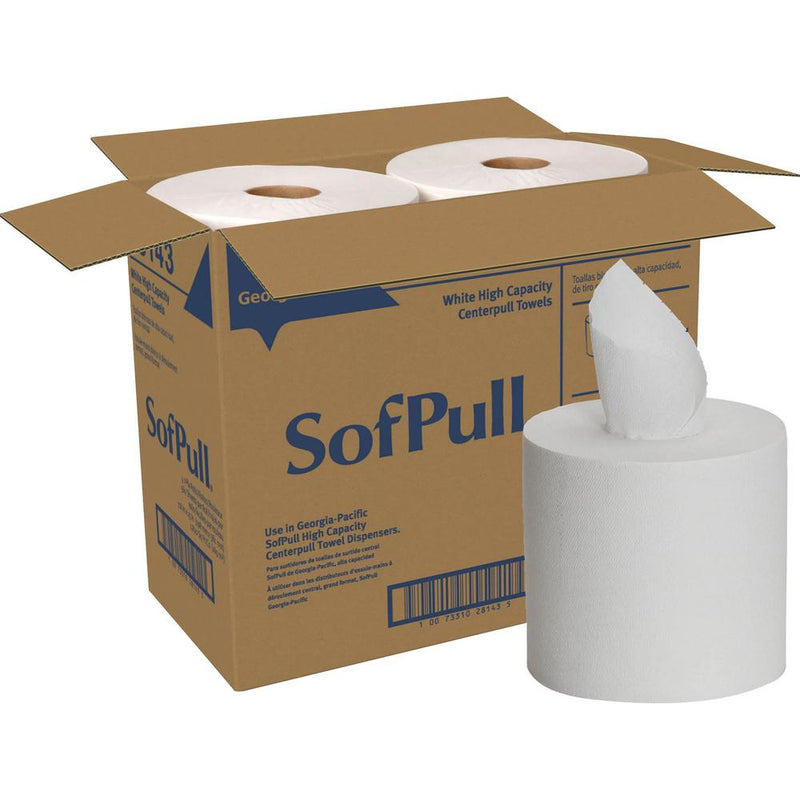 SofPull Centerpull High-Capacity Paper Towels - 15  x 7.80  - 560 Sheets/Roll - White - Paper - 4 / Carton