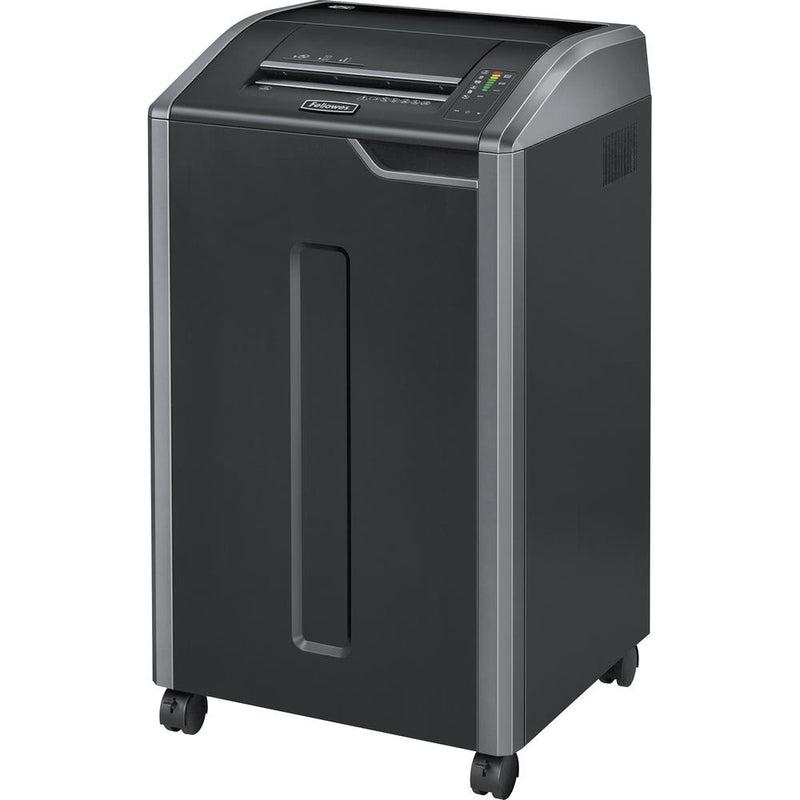 Fellowes Powershred&reg; 425Ci 100% Jam Proof BAA Compliant Cross-Cut Shredder - Continuous Shredder - Cross Cut - 30 Per Pass - for shredding Staples, Credit Card, CD, DVD, Paper Clip, Junk Mail, Pap