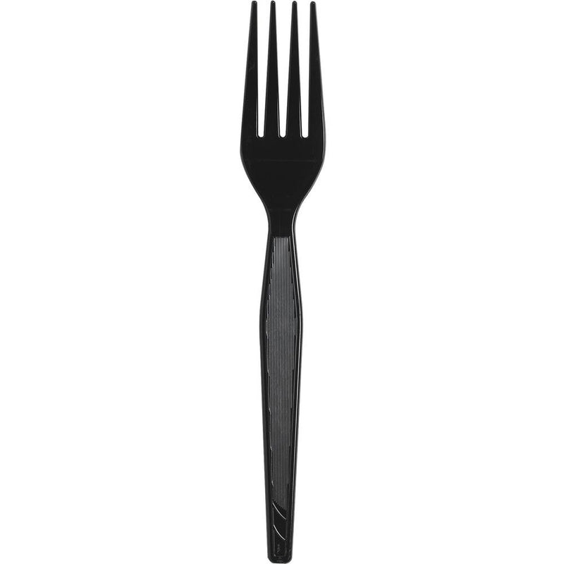 Dixie Heavyweight Disposable Forks by GP Pro - 1000/Carton - Black