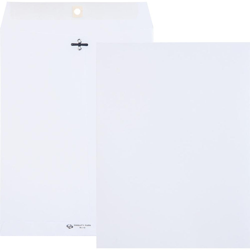 Quality Park 9 x 12 Clasp Envelopes with Deeply Gummed Flaps - Clasp -